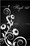 Black and White Floral Background with Sample Text